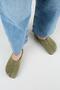 Melissa Women's Genuine Leather Front-Stitched Sabo Khaki Slippers - 7