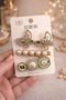 Women's 3-Piece Stone and Pearl Detailed Hair Clip Set – Stylish & Elegant Design