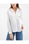 3964 Lightweight Drapey Satin Shirt - White - 8