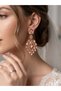 Stylish Earrings with Shiny Stones for Wedding and Henna Bridal Evening Dresses - 3