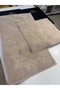 2-Piece Cotton Bath Mat Set - Gold Embroidered & Luxurious Embellished (70X120 + 70X60 cm) - 2