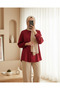    3964 Lightweight Draped Satin Shirt - Plum - 2