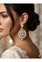Arya Style Crystal Stone Embellished Wedding Costume Gein Earring - 3
