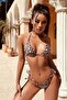Women’s Leopard Printed Side-Tie Bikini Swimsuit Set - 4