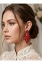 Sparkling Baguette Bridal Wedding Henna Night Earrings - 3