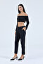 High-Waisted Straight-Leg Woven Pants with Belt for a Fitted Look - 3