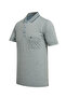 Men's Polo Collar Short Sleeve Buttoned Pocket Indigo T-Shirt Classic Fit - 5301 - 4