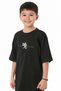 Boy's Uchiha Anime Character T-Shirt with Front and Back Print in Black Color