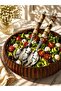 Salad Serving Set of 2 with Silver Coffee Stones - 2