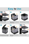 Portable Folding Travel Toilet Outdoor Camping Hiking Beach Durable ABS with Storage Bag - 6