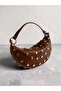 Large Staple Embroidered Icon Taba Baguette Hand and Shoulder Bag