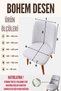 High Quality New Bohemian Patterned Stretchable Jacquard Fabric Large Oval Kitchen Chair Cover (1 Piece) - 3
