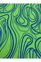 Green Abstract Spiral Patterned Viscose Fabric