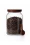 3 Liter Medium Size Glass Jar with Acacia Wood Lid - Vacuum-Sealed, Stylish & Natural - 2