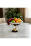 Veranese Premium Footed Ceramic and Metal Fruit Serving Bowl - 2