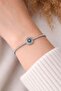 Zircon Stone Figure Detailed Waterway Steel Bracelet