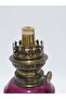 Limoges Flower Motif Antique Porcelain Gas Lamp 043 - 7