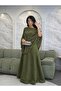 فستان سهره واسع بكاب مطرز لامعه