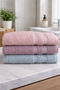 Durul Meltem Cotton 3-Piece Hand and Face Towel Set Daily, Dowry Towel Set (50X90Cm)