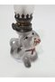 Antique Porcelain Gas Lamp with Dog Figure 014 - 3