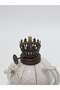 Antique Porcelain Gas Lamp with Embossed Floral Motif 018 - 6