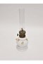 Antique Opal Glass Gas Lamp with Flower Motif 033