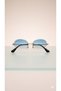 Unisex Women's and Men's Metal Uv400 Protected Oval Round Sunglasses with Case and Cleaning Cloth as a Gift - 7