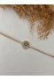 Zircon Stone Figure Detailed Waterway Steel Bracelet - 2