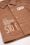 Baby Boy 2-Piece Set Embossed Patterned Muslin Shirt Muslin Shorts Casual Summer Holiday Wear - 2