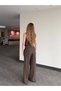 Brown Striped Vest and Trousers Set - 8430 - 7