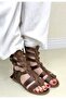 Nola Tan Genuine Leather Belted Sandals - 4