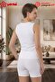 Yıldızpremium Women's White Zero Sleeve Crew Neck Cotton Flexible Lycra Comfortable Fit Body/Tshirt/Undershirt - 4