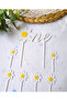 1 Year Birthday Cake Decoration with Daisy Figure - Daisy Themed Party Daisy Toothpick - 7