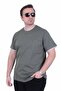 Men's Large Size Crew Neck T-Shirt with Pocket 26143 Khaki