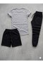3-Piece Football Player Suit T-Shirt Shorts Tracksuit Unisex - 2