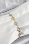 Brass Gold Color Zircon Stone Women's Bracelet