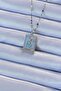 316L Steel Chain Silver Color Blue Enamel Tarot Pendant