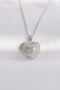 316L Steel Chain Silver Color Zircon Stone Heart Necklace