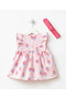 Baby Girl Bow Detailed Printed Bandana Dress (9-36 Months) - 2