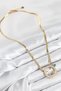 316L Steel Zircon Stone Insertable Gold Color Women's Necklace - 2