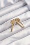 316L Steel Gold Color Geometric Clover Model Earrings