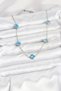 316L Steel Chain Silver Color Ice Blue Baby Boy Clover Women's Necklace Bezoss - 2
