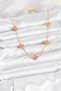 316L Steel Chain Gold Color Pink Baby Boy Clover Women's Necklace - 2