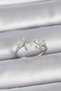 Brass silver color adjustable zircon stone white enamel heart model women's ring