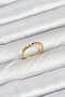 Brass Gold Color Colorful Zircon Stone Women's Ring