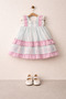 Girl's Ruffled Pastel Block Color Layered Summer Dress for Holidays, Weddings, Special Occasions - 2