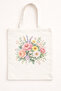 Floral Printed Raw Cloth Bag, Shoulder Bag, Shopping Cloth Bag, Sublimation Printed Cloth Bag - 3