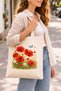 Floral Printed Raw Cloth Bag, Shoulder Bag, Shopping Cloth Bag, Sublimation Printed Cloth Bag