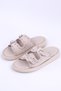 Jüjü Series Women's Cream Double Buckle Slippers – Stylish Daily Summer Slippers with Trok Detail - 3