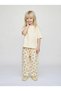 Children's Balloon Cream Teddy Bear Patterned Unisex Jean Trousers - 2